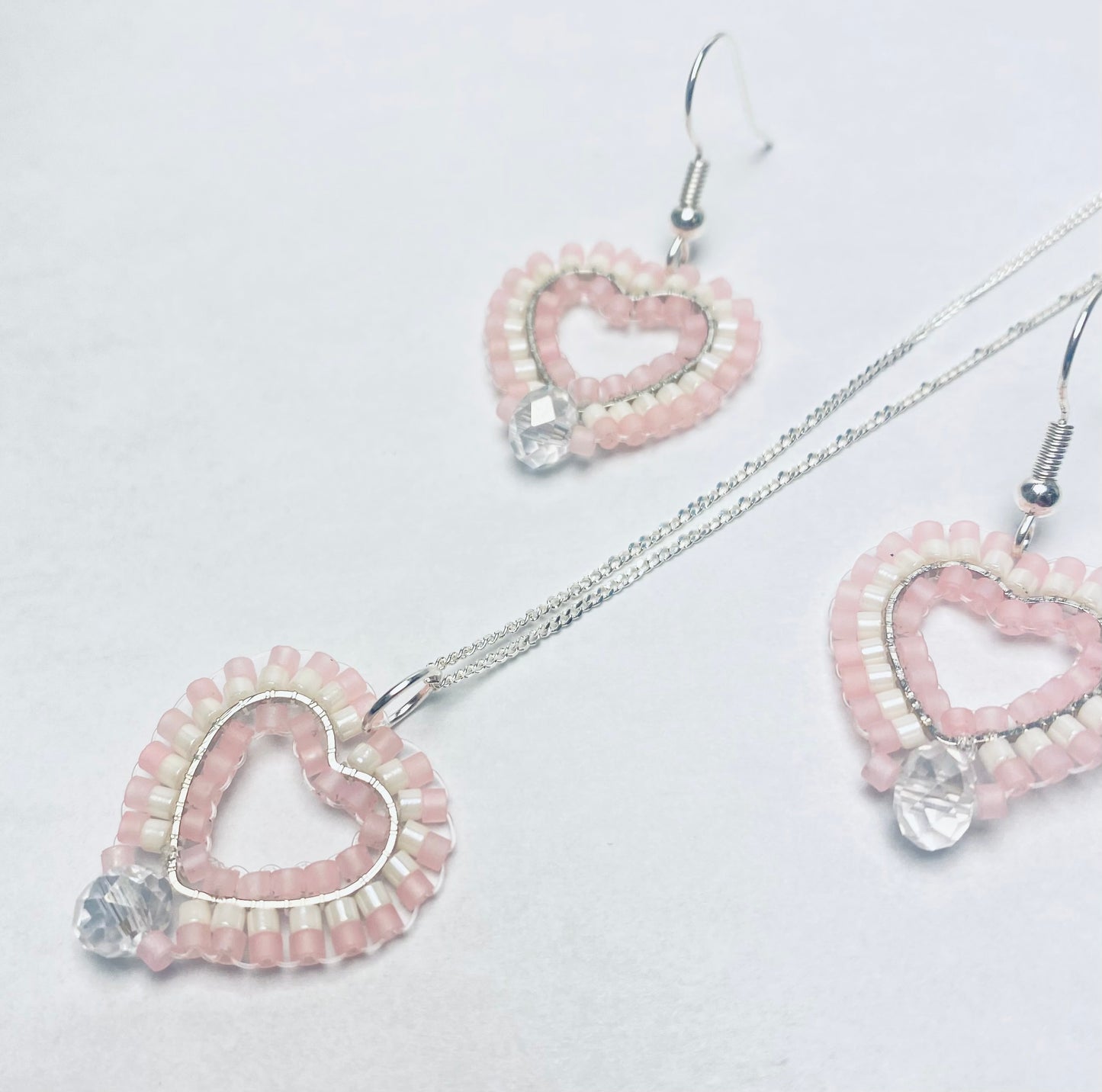 Ensemble cœur rose