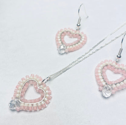 Ensemble cœur rose