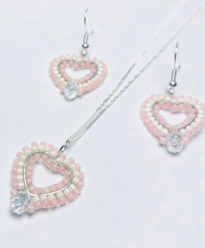 Ensemble cœur rose