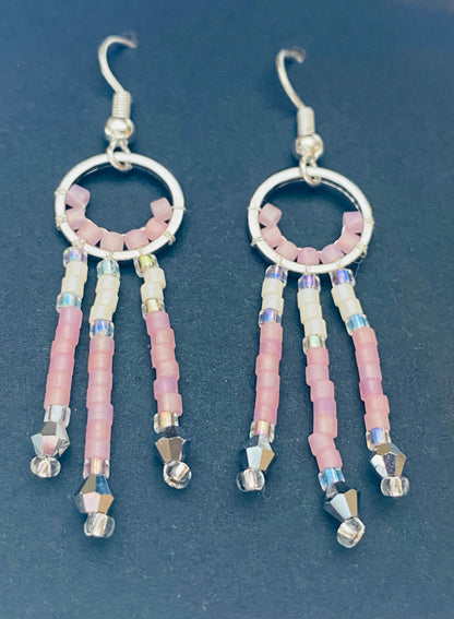 Ensemble cercle avec pierres suspendues